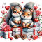 st.Valentine squirrels by nataliplus - Free PNG Animated GIF