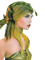 woman green fantasy femme vert fantaisie💚 - PNG gratuit GIF animé