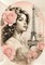 paris, femme, rose, woman, pink, - PNG gratuit GIF animé