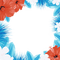 soave frame summer tropical flowers  blue orange - 無料png アニメーションGIF
