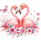 ♡§m3§♡ VDAY COUPLE pink flamingo image - PNG gratuit GIF animé