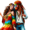 loly33 couple Hippie - PNG gratuit GIF animé