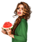 Woman. Watermelon. Leila - png gratis GIF animado