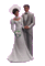 Animated Bride & Groom Wedding Marriage Cake Top