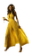 Femme.Woman.Party.Yellow.dress.Victoriabea - zadarmo png animovaný GIF