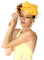 Kaz_Creations Woman Femme Yellow - gratis png animerad GIF