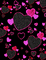 pink and black hearts - GIF animé gratuit GIF animé