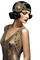art deco woman vintage gold brown - 無料png アニメーションGIF