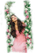 kikkapink woman pink swing flowers - gratis png geanimeerde GIF