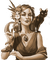 Y.A.M._Summer woman girl cat snake  sepia - kostenlos png Animiertes GIF
