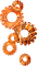 Steampunk.Gears.Orange - PNG gratuit GIF animé