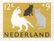 Old netherland cat stamp - gratis png geanimeerde GIF