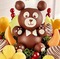 Fraises au chocolat chiot décoré fruit frais fête - png gratis GIF animado