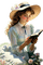 vintage woman book - GIF เคลื่อนไหวฟรี