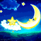 Y.A.M._Fantasy night stars moon - GIF animé gratuit GIF animé