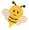 patch picture bee - png grátis Gif Animado