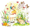 Frame cluster Spring Easter - png grátis Gif Animado
