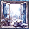♥❀❀❀❀ sm3 blue background coffee winter - zadarmo png animovaný GIF