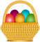 Kaz_Creations Easter Deco Eggs In Basket - zdarma png animovaný GIF