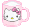 Hello Kitty cup - Free animated GIF Animated GIF