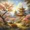 Oriental landscape - GIF animado gratis GIF animado