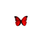 kikkapink deco scrap red butterfly - PNG gratuit GIF animé