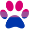 Bi Pride pawprint paw print bisexual - Free PNG Animated GIF