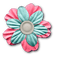 pink/teal flower (credits to owner) - PNG gratuit GIF animé