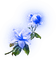 Flores azules mágicas - zadarmo png animovaný GIF