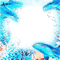 soave frame summer underwater dolphin blue orange - ücretsiz png animasyonlu GIF