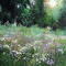 dolceluna animated background flowers field spring - Gratis geanimeerde GIF geanimeerde GIF