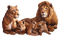 Leeuw/tijger met jonge - Free PNG Animated GIF