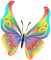 BUTTERFLY COLORFUL - png gratuito GIF animata