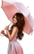 Woman Pink Umbrella - Bogusia - Free PNG Animated GIF