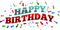 Kaz_Creations Deco Text Happy Birthday Party Colours Confetti