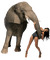 dolceluna elephant woman summer silver - Free PNG Animated GIF