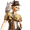 SM3 STEAMPUNK GOLD IMAGE VINTAGE FEMALE - 無料png アニメーションGIF