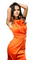 femme orange woman - Free PNG Animated GIF