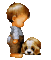 Boy & Dog  50000  milliseconds - GIF animado gratis GIF animado