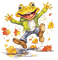 loly33 grenouille automne - δωρεάν png κινούμενο GIF