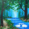 soave background animated fantasy forest lake - Zdarma animovaný GIF animovaný GIF