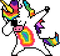 dabbing unicorn - Darmowy animowany GIF