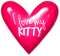 Heart.Text.I Love My Kitty.Pink.White - png gratis GIF animado