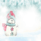 winter hiver snowman fond cadre overlay - Free PNG Animated GIF