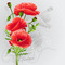 Red flowers background