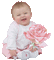 la niña y la rosa - GIF animado grátis Gif Animado