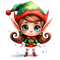 sm3 elf elfs christmas cute red cartoon image - δωρεάν png κινούμενο GIF