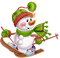 bonhomme de neige - png gratis GIF animado