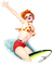 Pin up Vintage Summer swimming suit - darmowe png animowany gif