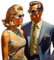 Retro Couple - безплатен png анимиран GIF